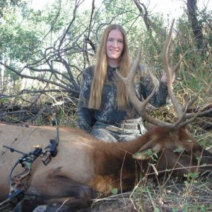 2007 first elk with my bow.  20 yard shot right in the heart.