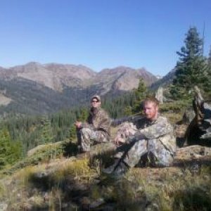 My son Matthew and his friend Brad in the high country