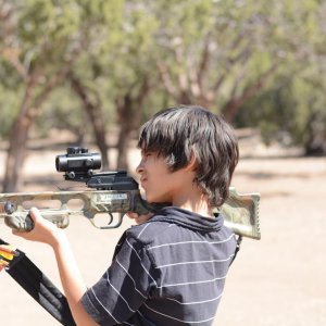 thats second to youngest son he is a great shot