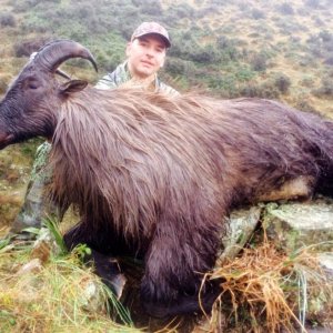 Billy with his 13 inch Bull Tahr.