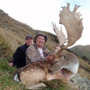 Laura and Michael with a huge Meinal a Buck from March 2014 pre rut.