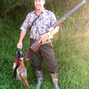 A nice brace of pheasant for this Australian hunter.