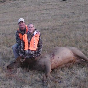Lib's first elk.