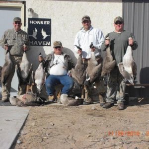 A pic with the boys at the goose pit.  We had a great lease and had a great time there.