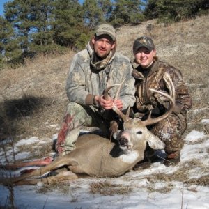 08 BP deer.  I taught this young lady and her sisters in my classroom.  This is on their ranch.  She is now filming hunts for Best of the West and oth