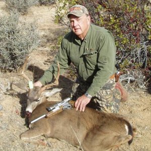 2015 California 4 x 4 Blacktail.  One shot at 67 yards with Encore 30/06 and WW Power Max ammunition