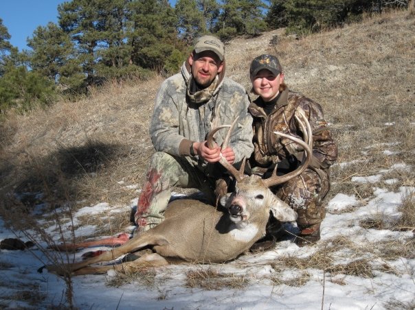 08 BP deer.  I taught this young lady and her sisters in my classroom.  This is on their ranch.  She is now filming hunts for Best of the West and oth