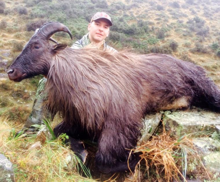 Billy with his 13 inch Bull Tahr.