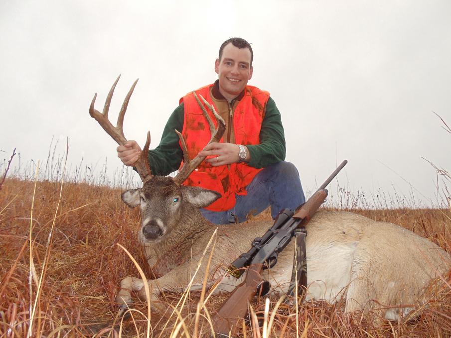 Buck my neighbor Dean and I put Steve, a college roommate on.  Good management buck and trophy, grossed 138&quot;.  An old heavy 8pt