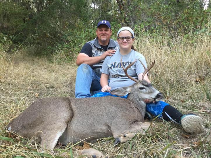 Daughter's First Buck (Blacktail) - 435 yards (Oregon 2015)