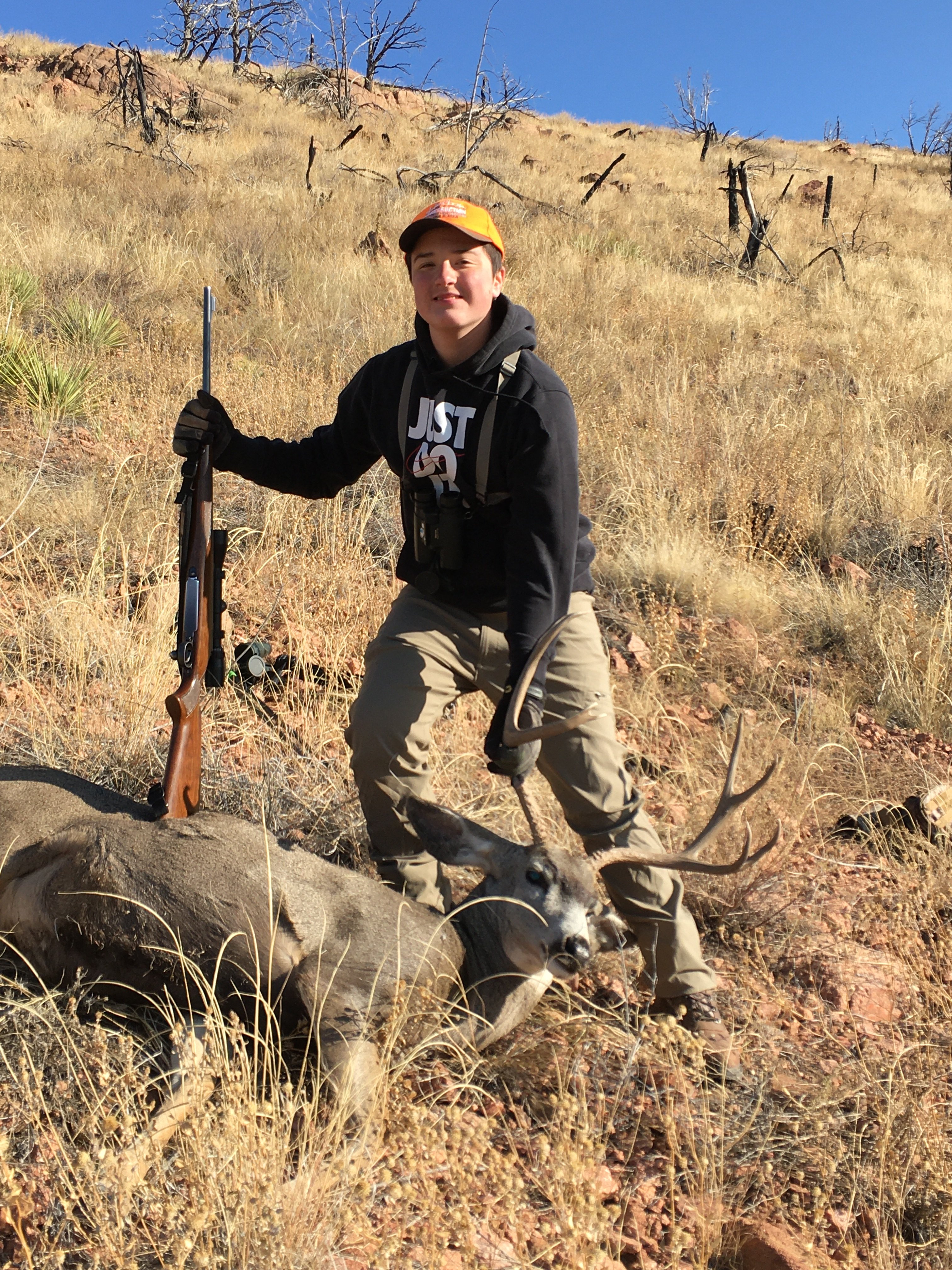 gunner first buck.JPG