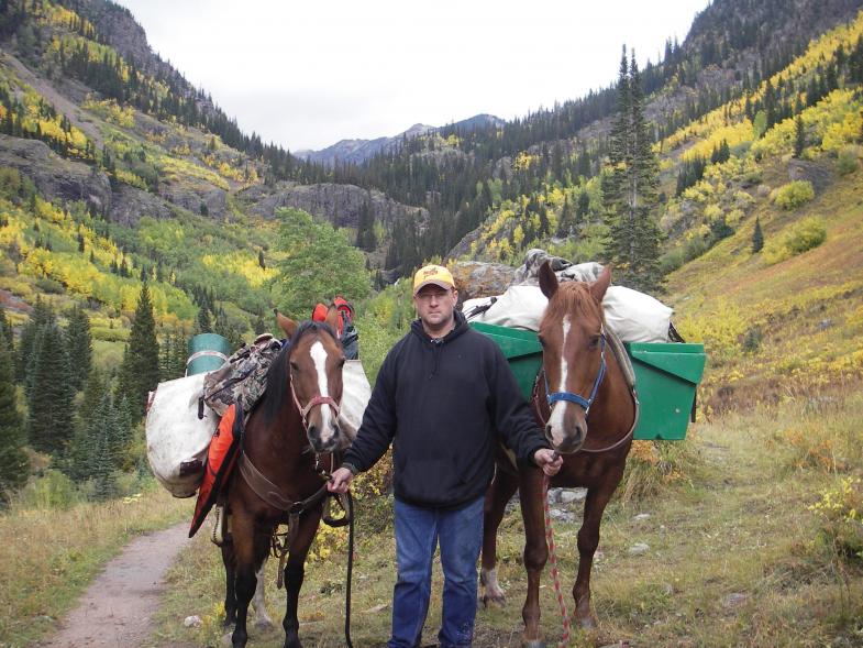 L to R,   Pete  Kendall  Maverick  on their way out