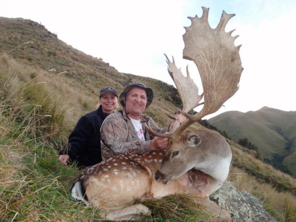 Laura and Michael with a huge Meinal a Buck from March 2014 pre rut.