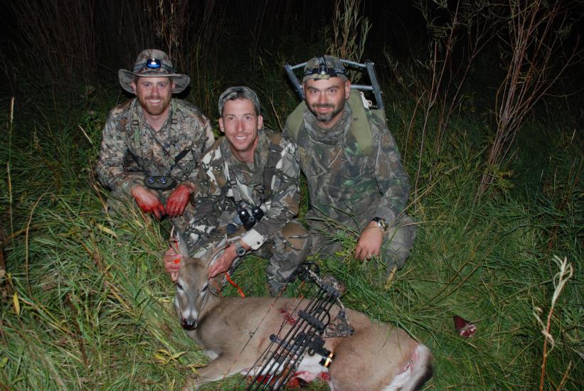 Me with Josh and Steve - last hour buck...Montana