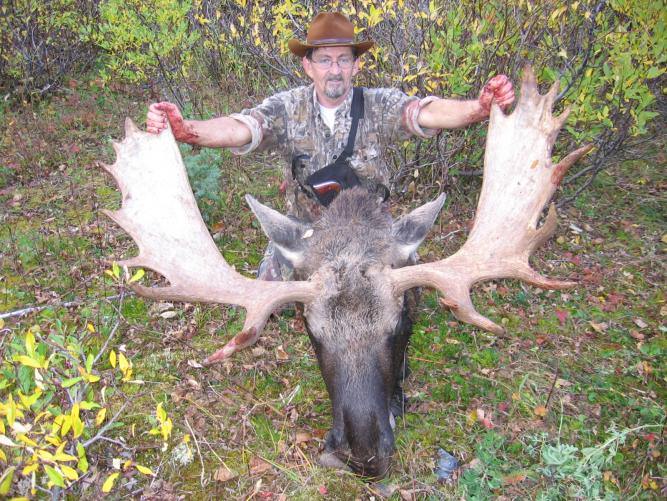 My brothers Alaskan 2007 moose. Horns were stolen while drying in his shed!