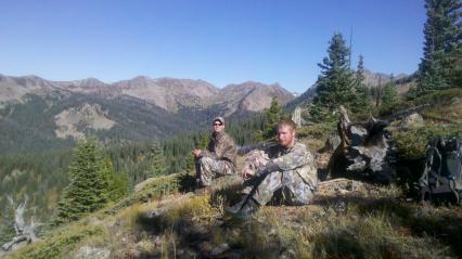 My son Matthew and his friend Brad in the high country