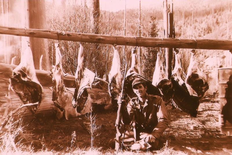 One of my Dad's many Idaho Elk trips in the 1940's. Camped at Kelly cr.