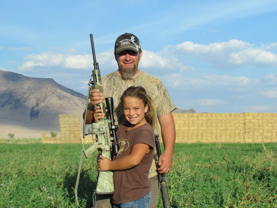 Raegan and I on Pronghorn hunt. Rae shot her at 150 yards with 223 double lung 1 shot.