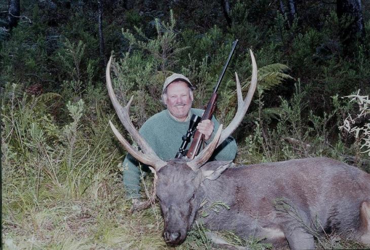 Sambar Stag. Bigger than a Red Stag and with very few free range numbers in New Zealand with a little patience and glassing will result in a trophy ve