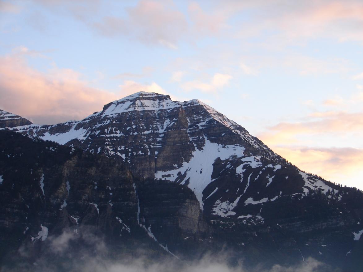 Sunset of Timpanogas Mountain