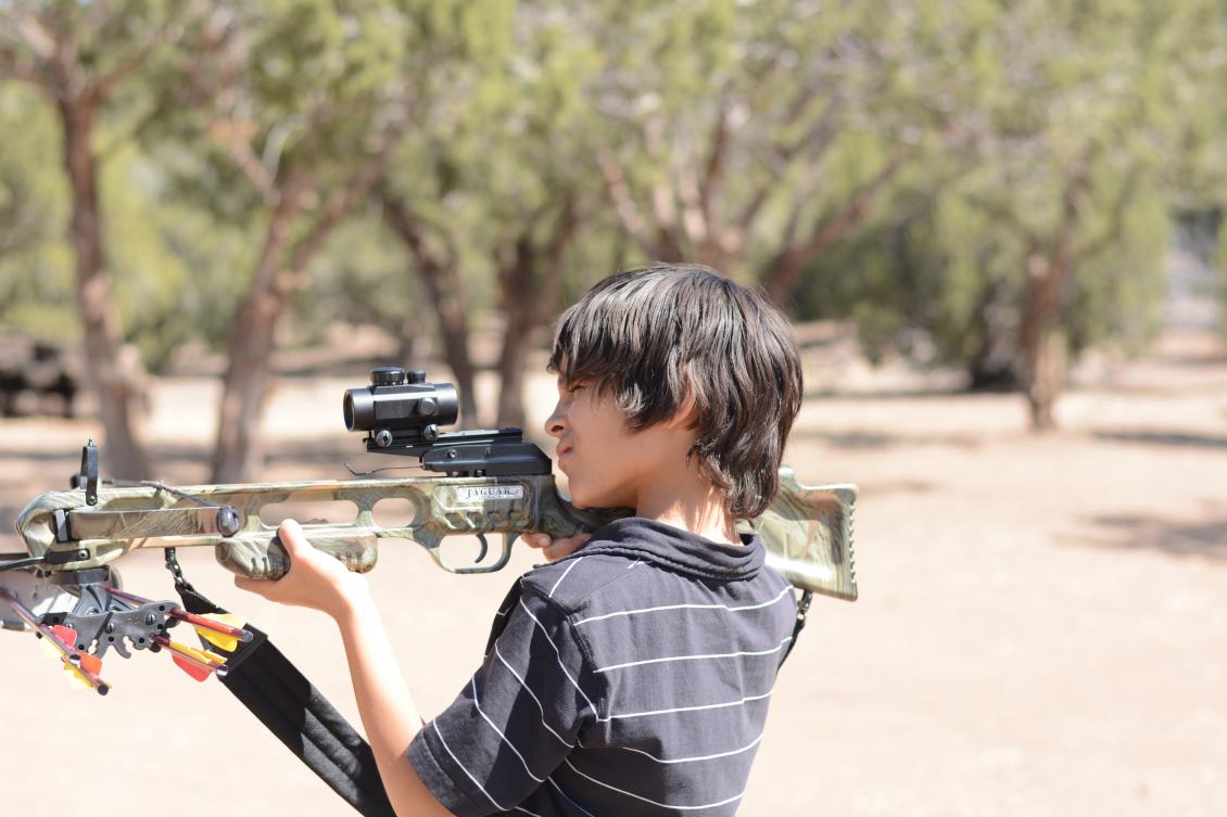 thats second to youngest son he is a great shot